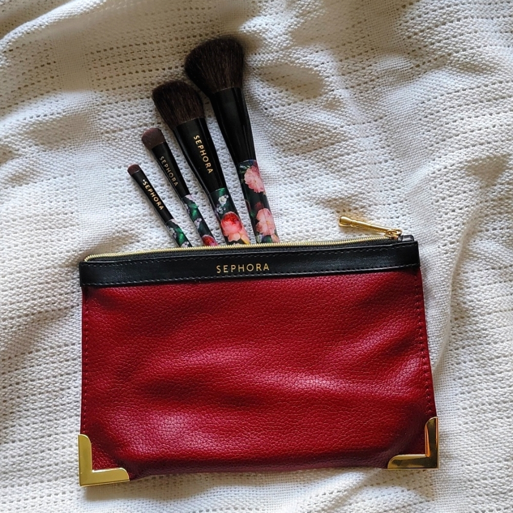 COPY - Sephora Makeup Brush Set w Stylish Pouch